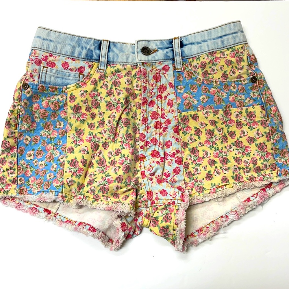 Farm Rio for Anthroplogie floral-print shorts